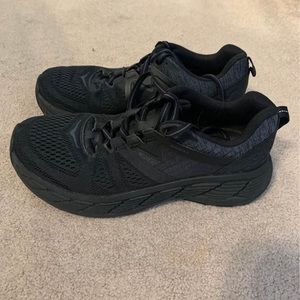 All black HOKA sneakers- excellent condition, hardly worn.